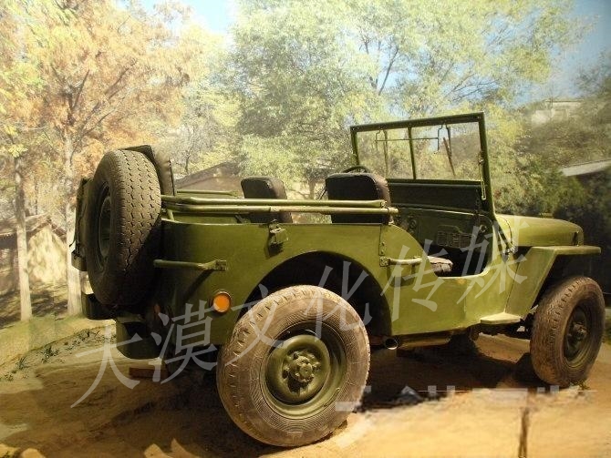 延安革命纪念馆-复制毛主席坐过的威利斯吉普车