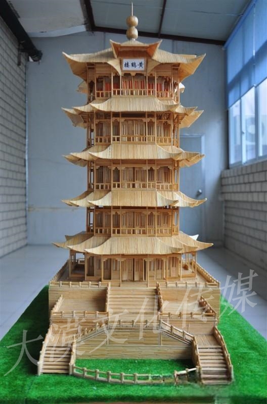 仿真古建黄鹤楼模型